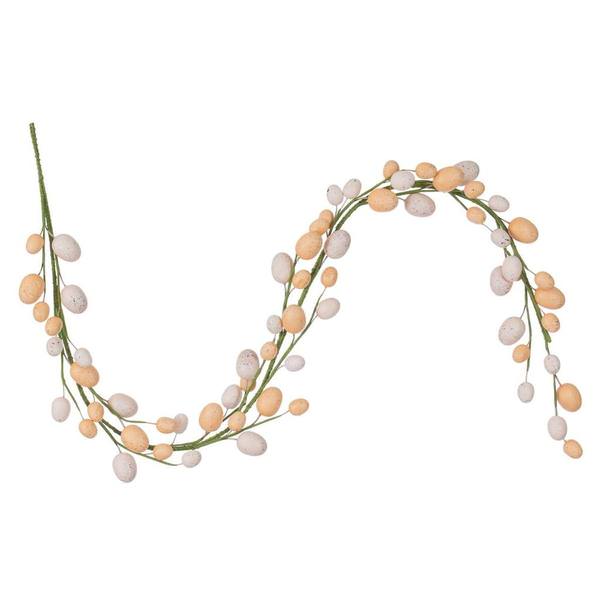 5' Artificial Orange/Ivory Easter Eggs Garland