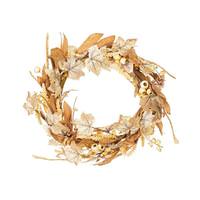 Vickerman 24" Mixed Harvest Foliage & Berries Leaf Artificial Wreath
