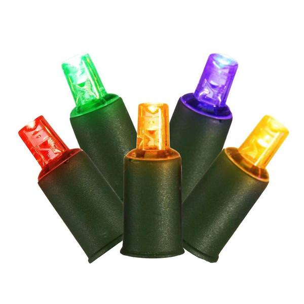 23' 70 light Multi-Colored Green Wire LED Light Set
