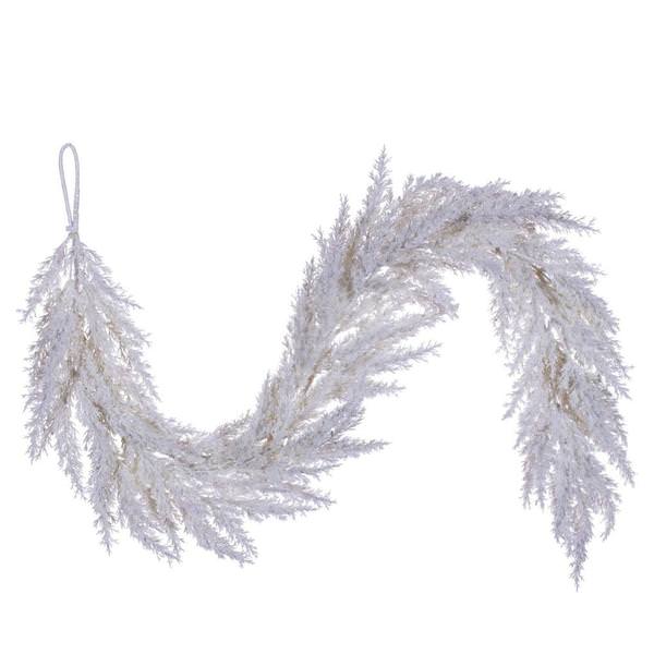 4' Artificial Ivory Pampas Grass Garland
