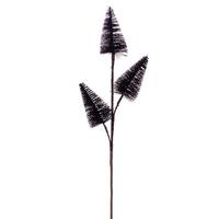 Vickerman 20"  Mocha Glitter Cone Tree Artificial Spray (6 Pack)