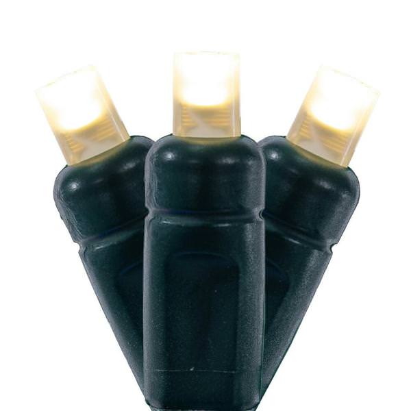 50 Light 25' Brown Wire Pure White Stretchable Twinkling Wide Angle LED Lights