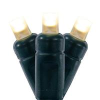 Vickerman 50 Light 25' Brown Wire Pure White Stretchable Twinkling Wide Angle LED Lights