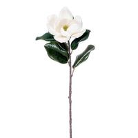 Vickerman 28" White Magnolia Flower Leaves Spray (2 Pack)