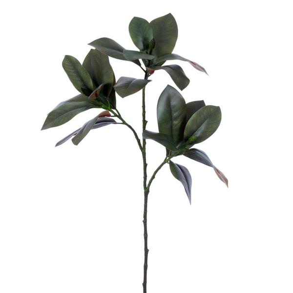 35" Green Magnolia Branch Artificial Spray (3 Pack)