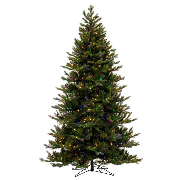 9' x 54" Washington Fraser 900 LED Multi-Color Light Pre-Lit Artificial Christmas Tree