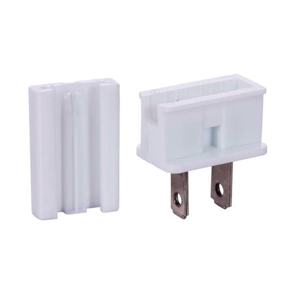 White Male Quick Zip Plug (10 Pack) 