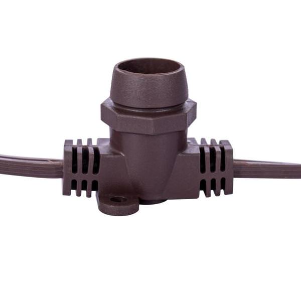 25'x25 Brown Candelabra Screw Base Socket String Set