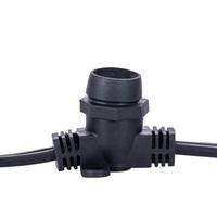 Vickerman 25'x25 Black Candelabra Screw Base Socket String Set
