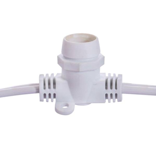25'x25 White Candelabra Screw Base Socket String Set