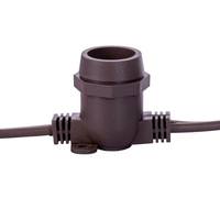 Vickerman 25'x20 Brown European Medium Screw Base Socket String Set