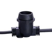 Vickerman 25'x20 Black European Medium Screw Base Socket String Set