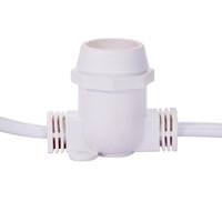 Vickerman 25'x20 White European Medium Screw Base Socket String Set