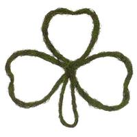 Vickerman 24" Mossy Shamrock Outline Natural Twig Wreath 