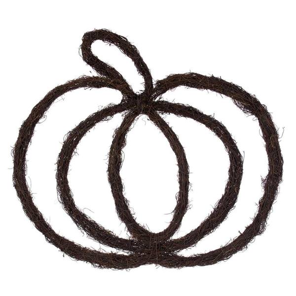 24" Pumpkin Natural Twig Wreath 
