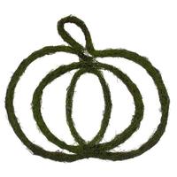 Vickerman 24" Mossy Pumpkin Outline Natural Twig Wreath 
