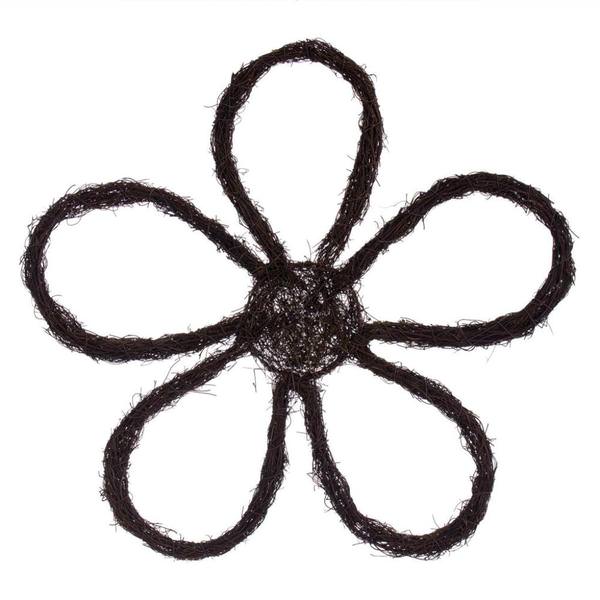 24" Flower Outline Natural Twig Wreath 