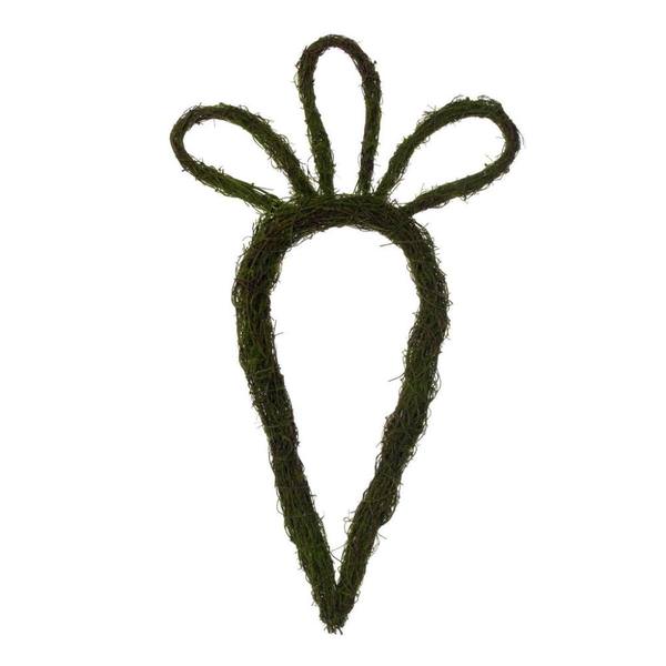 23" Mossy Carrot Outline Natural Twig Wreath 