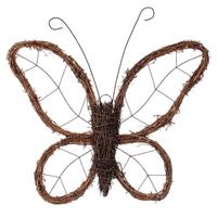 Vickerman 15" Butterfly Outline Natural Twig Wreath 
