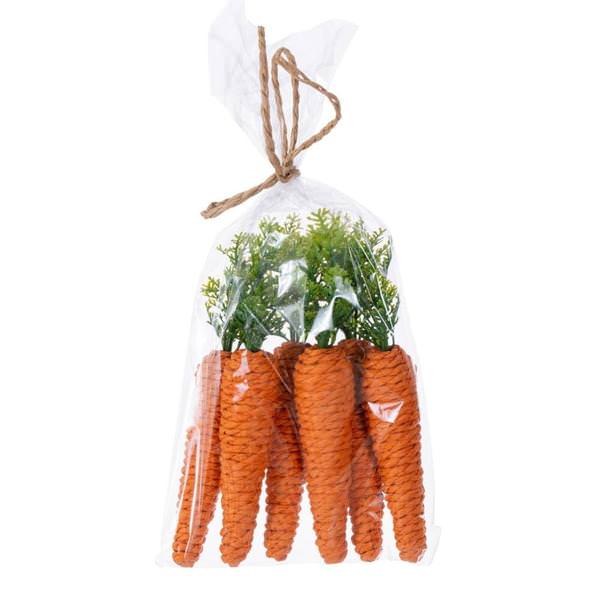 7" Jute Artificial Carrot (6 Pack)