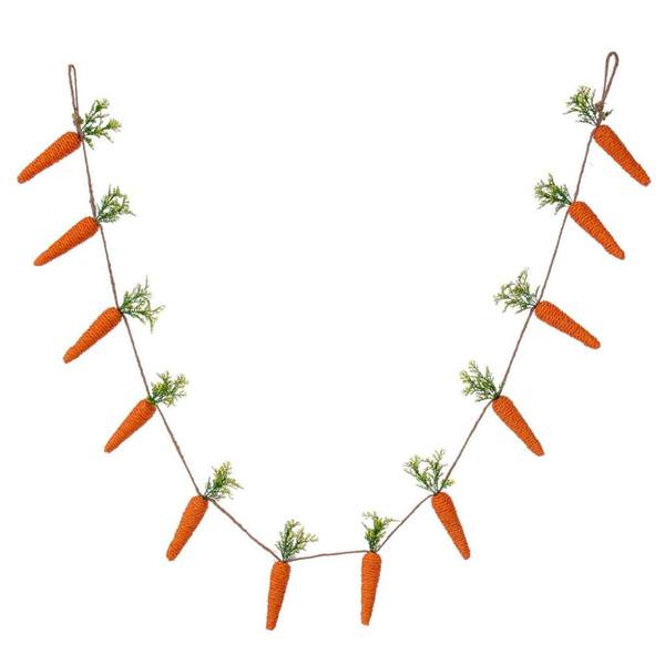 6' Carrot Jute Artificial Unlit Garland 