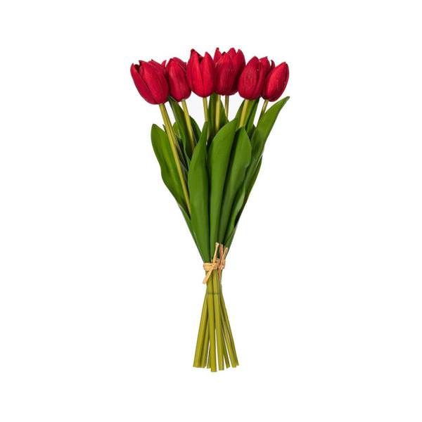 16" Red Tulip Artificial Floral Arrangement (2 Pack)