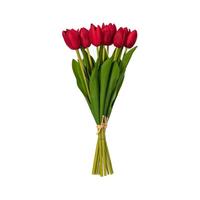 Vickerman 16" Red Tulip Artificial Floral Arrangement (2 Pack)
