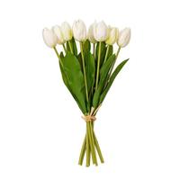 Vickerman 16" White Tulip Artificial Floral Arrangement (2 Pack)