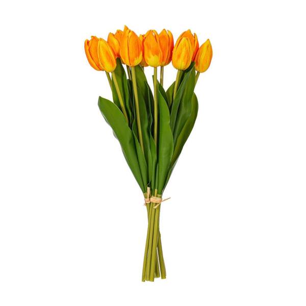 16" Orange Cream Tulip Artificial Floral Arrangement (2 Pack)