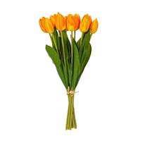 Vickerman 16" Orange Cream Tulip Artificial Floral Arrangement (2 Pack)