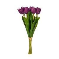 Vickerman 16" Plum Tulip Artificial Floral Arrangement (2 Pack)