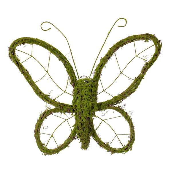 15" Mossy Butterfly Natural Twig Wreath 