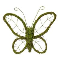 Vickerman 15" Mossy Butterfly Natural Twig Wreath 