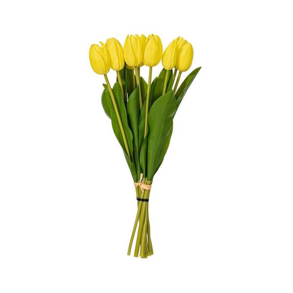 16" Yellow Tulip Artificial Floral Arrangement (2 Pack)