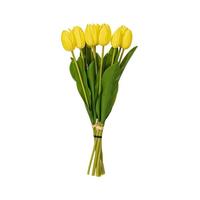 Vickerman 16" Yellow Tulip Artificial Floral Arrangement (2 Pack)