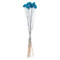 Vickerman 16-20" Blue Craspedia Natural Preserved Flower Bundle