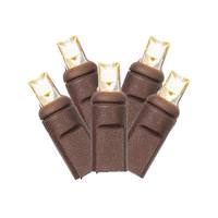 Vickerman 100 Light 50' Brown Wire Warm White Stretchable Wide Angle LED Lights