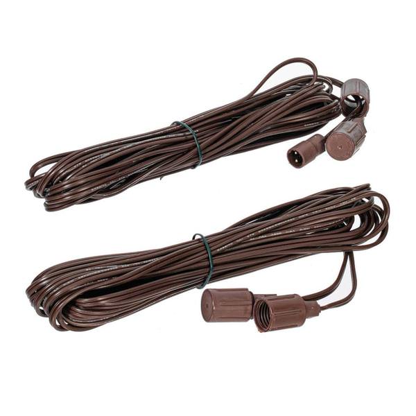 25' Brown Coaxial Extension Cord (2 Pack)