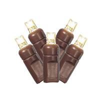 Vickerman 50 Light 25' Brown Wire Warm White Stretchable Wide Angle LED Lights
