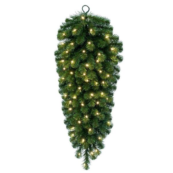 36" Deluxe Sequoia Pine 50 Light Warm White Artificial Christmas Teardrop