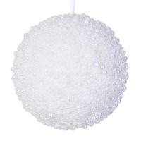 Vickerman 6" White Pearl Ball Christmas Ornament (2 Pack)