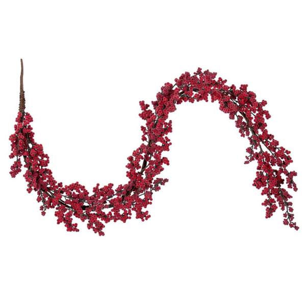 5' Red Ice Berry Pine Artificial Christmas Garland