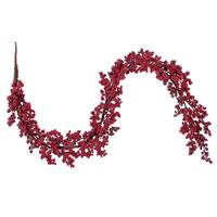 Vickerman 5' Red Ice Berry Pine Artificial Christmas Garland