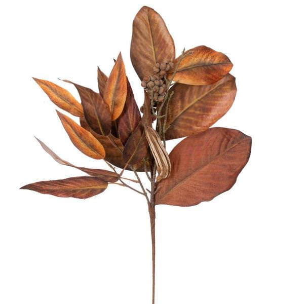 24" Brown Magnolia Leaf Spray (3 Pack)