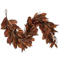 Vickerman 72" Brown Magnolia Leaf Artificial Unlit Garland