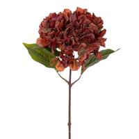 Vickerman 20" Orange/Red Hydrangea Stem (2 Pack)