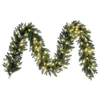 Vickerman 9' x 14" Kamas Fraser Fir 100 LED Warm White Light Pre-Lit Artificial Christmas Garland