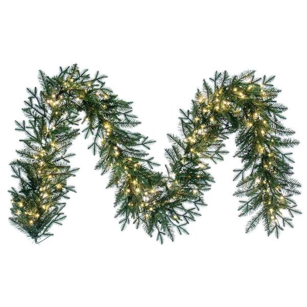 9' x 14" Kamas Fraser Fir 300 LED Light Pre-Lit Artificial Christmas Garland