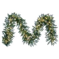 Vickerman 9' x 14" Kamas Fraser Fir 300 LED Light Pre-Lit Artificial Christmas Garland