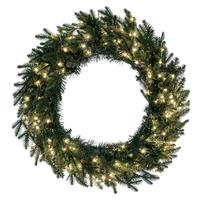 Vickerman 30" Kamas Fraser 200 Warm White LED Light 480 Tip Pre-Lit Artificial Christmas Wreath